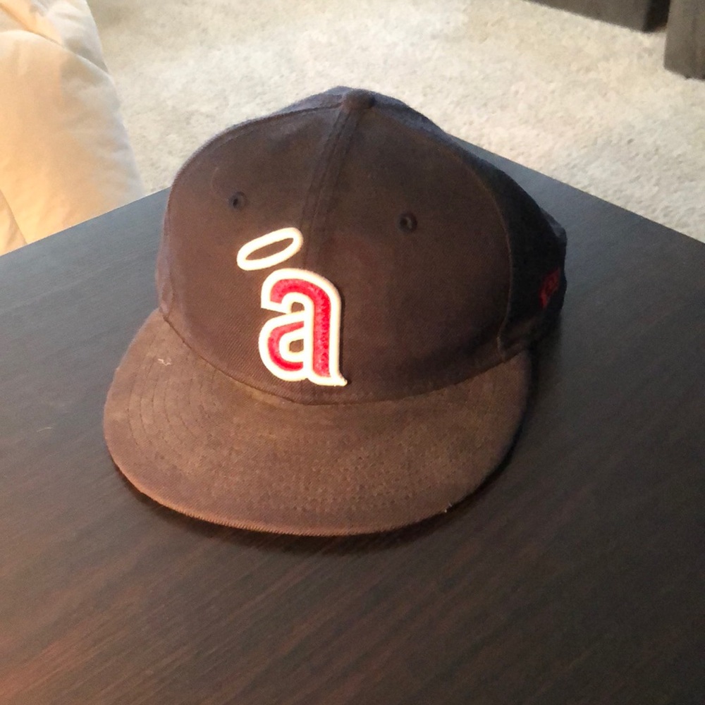 Angels new era hat 7 1/4 size navy blue classic